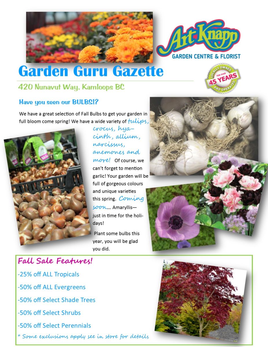 Art Knapp Kamloops Garden Guru Gazette September 19